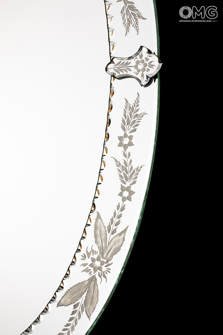 3635 ORIGINALMURANOGLASS Венецианское зеркало Август - муранское стекло OMG  см  - Вид №1