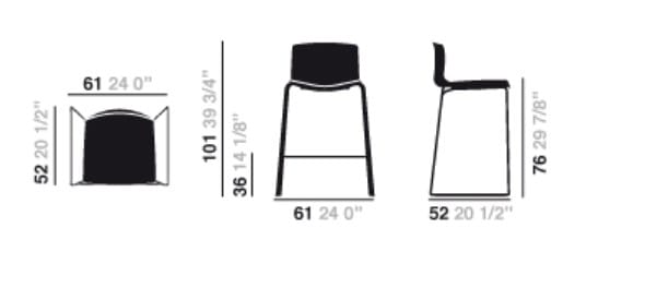 Высокий барный стул Arper Catifa 46 ARCH-00086257 - Вид №8