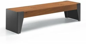 City Design Скамья из стали и дерева без спинки Fòla Fòla