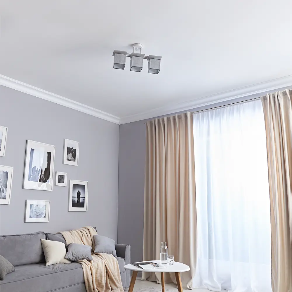 Потолочная люстра Escada Grey с тремя плафонами в современном стиле 89195506 STLM-0079709 - Вид №10