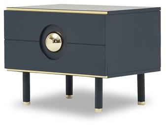 Enza Home Тумбочка прикроватная лакированная прямоугольная с ящиками Ottavia sun-id-1413811 - Вид №1