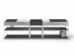 Газовая плита из нержавеющей стали с барбекю