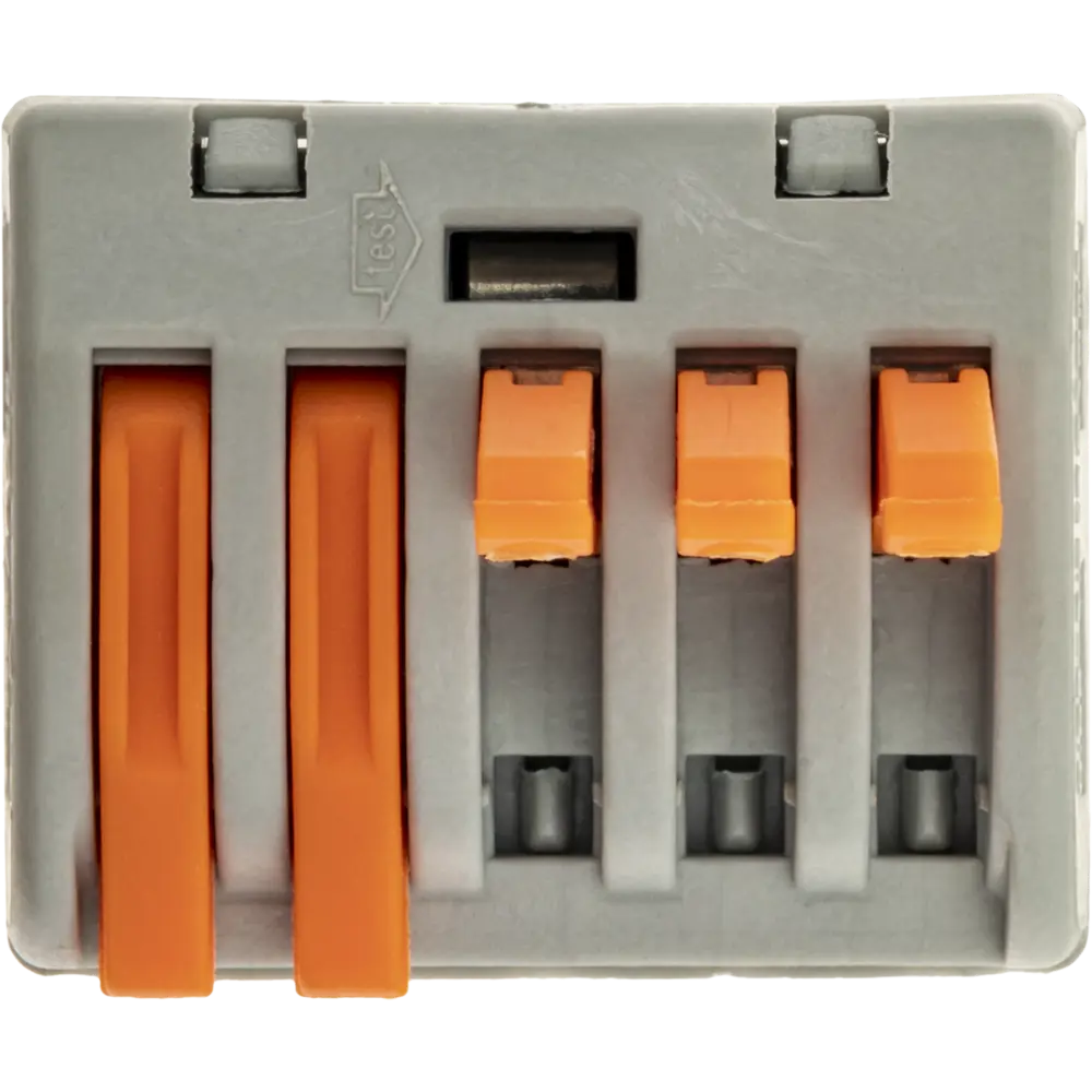 84509771 Клеммы соединительные монтажные с рычажком Duwi СМК 222-415 5-проводные 4мм² серые 5шт 26611 2 STLM-1101874  - Вид №6