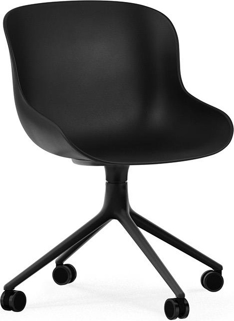 604576 Стул Swivel 4W Black Aluminium / Black Normann Copenhagen Hyg 