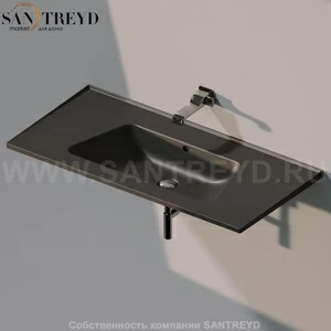 BM105L7006 Подвесная раковина настенная прямоугольная Ceramica Flaminia Bloom черная