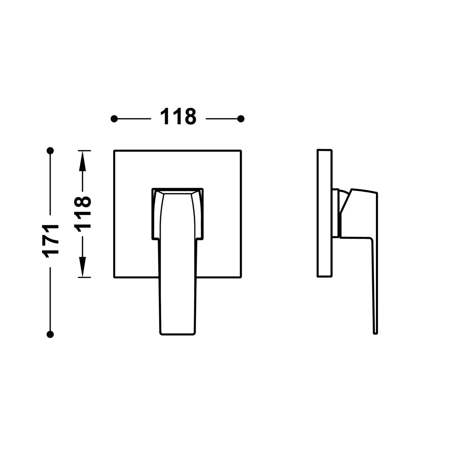 Видимая часть RAPID-BOX для скрытого одностороннегоRapid-box-20227810 TRES  - Вид №1