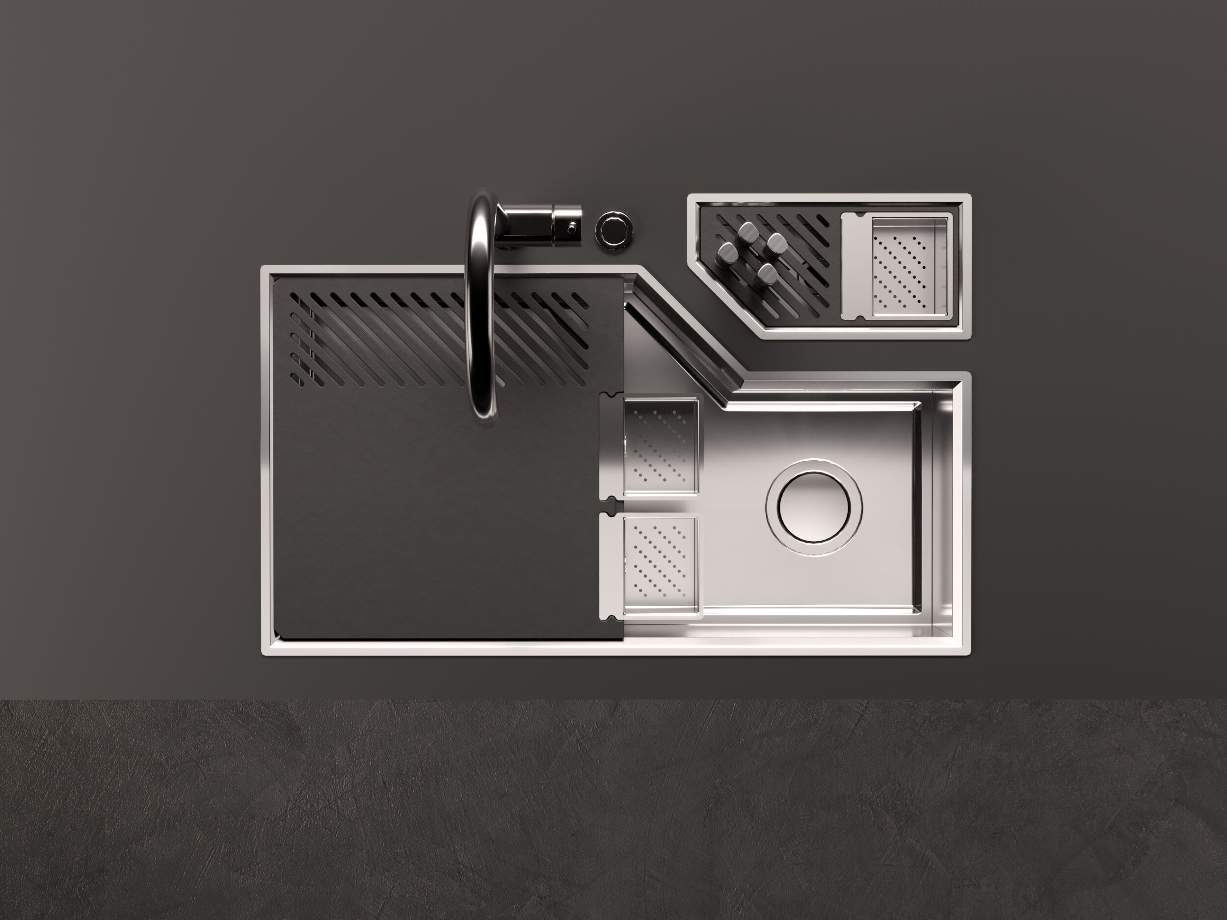 Раковина из нержавеющей стали с подходящим каналом Foster DIADE ARCH-00115732 - Вид №1
