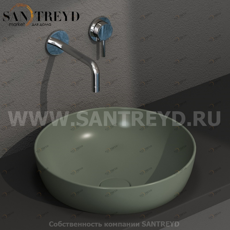 B6T38FE Встроенная раковина под столешницу круглая Ceramica Globo T-EDGE