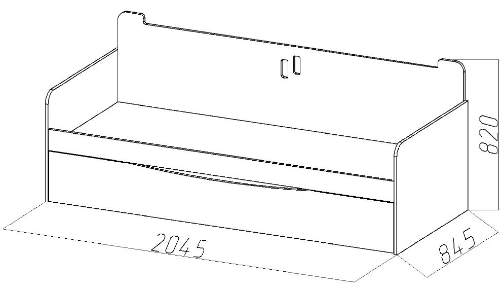 Подростковый диван-кровать с дополнительным спальным местом "Зевака Рокки" МАНДАРИН ЧУДИКИ 178785 Белый Santreyd  - Вид №5