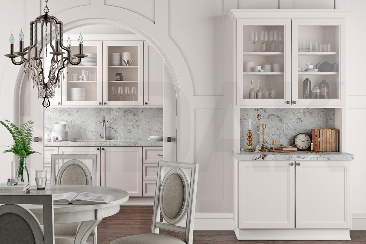 Фасады для кухни Камилла Фрезеровка «Камилла» Дуб Дайд Капучино №255 SIDAK SIST3463-7867 - Вид №1