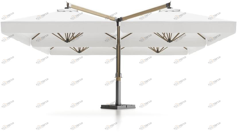 Atmosphera Многоразовый регулируемый зонт из ироко и акриловой ткани Ombrelloni Omb.ga.