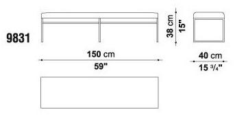 Maxalto Скамейка из дерева Elios sun-id-1473291 - Вид №1