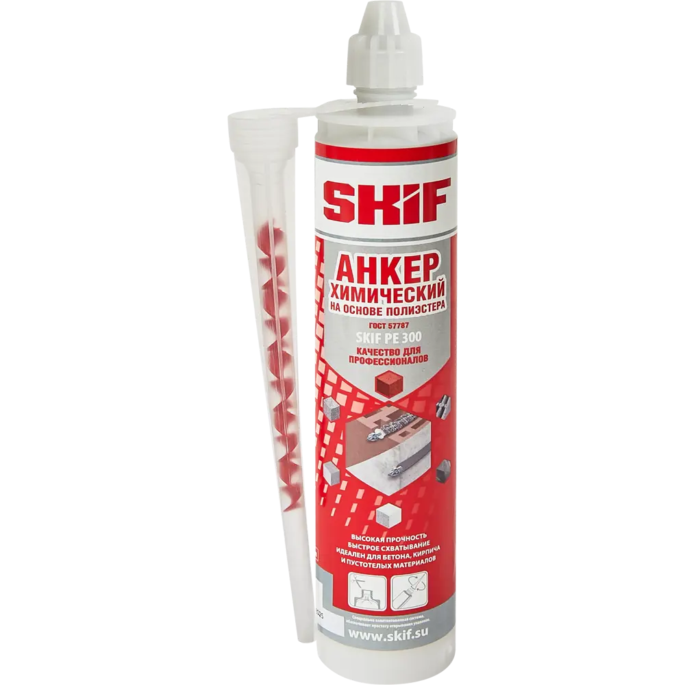 Химический анкер SKIF PE для прочного крепления в бетоне и кирпиче 89010145 STLM-1007551