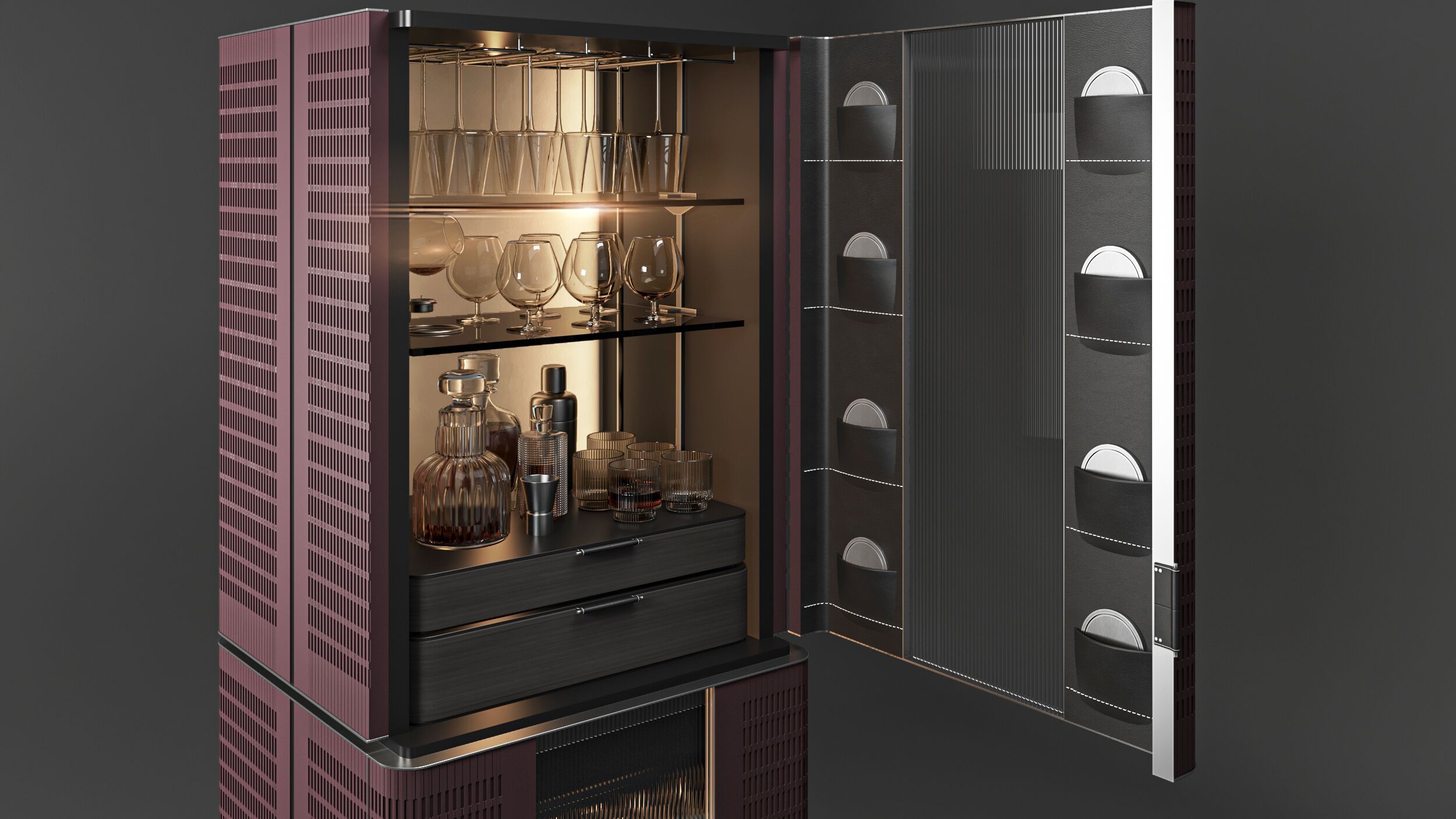 Шкаф для бара с винным погребом и увлажнителем для сигар SKS | Signature Kitchen Suite SKINS CLUB ARCH-00037719 - Вид №4