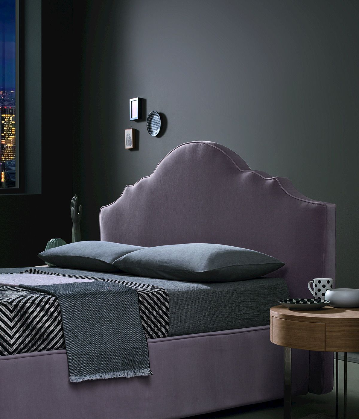 Двуспальная кровать с мягкой тканью BODEMA TIFFANY ARCH-00028906 - Вид №1