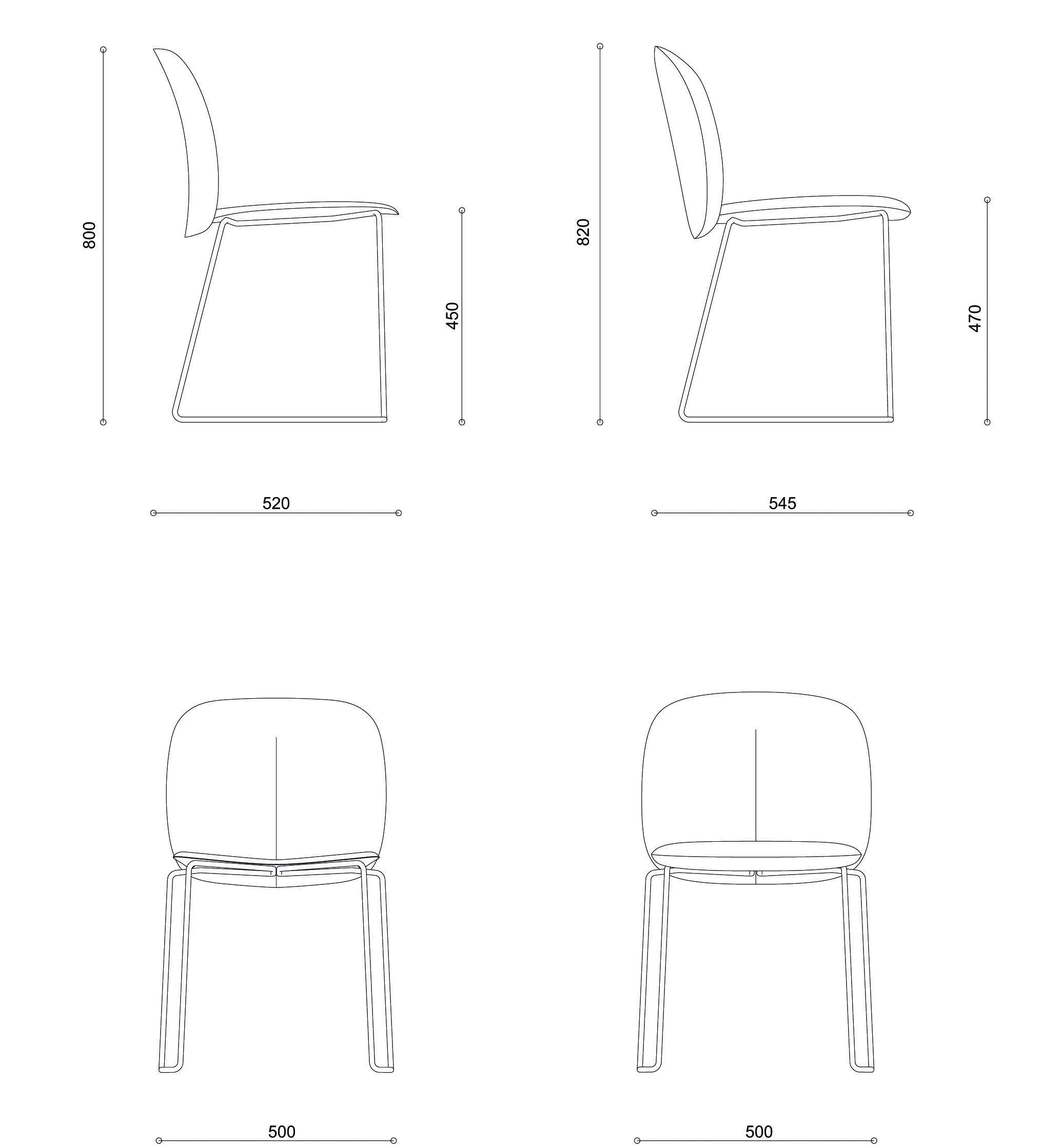 Рециркулированный пластиковый стул с металлическими ножками S-CAB Mentha ARCH-00121809 - Вид №11