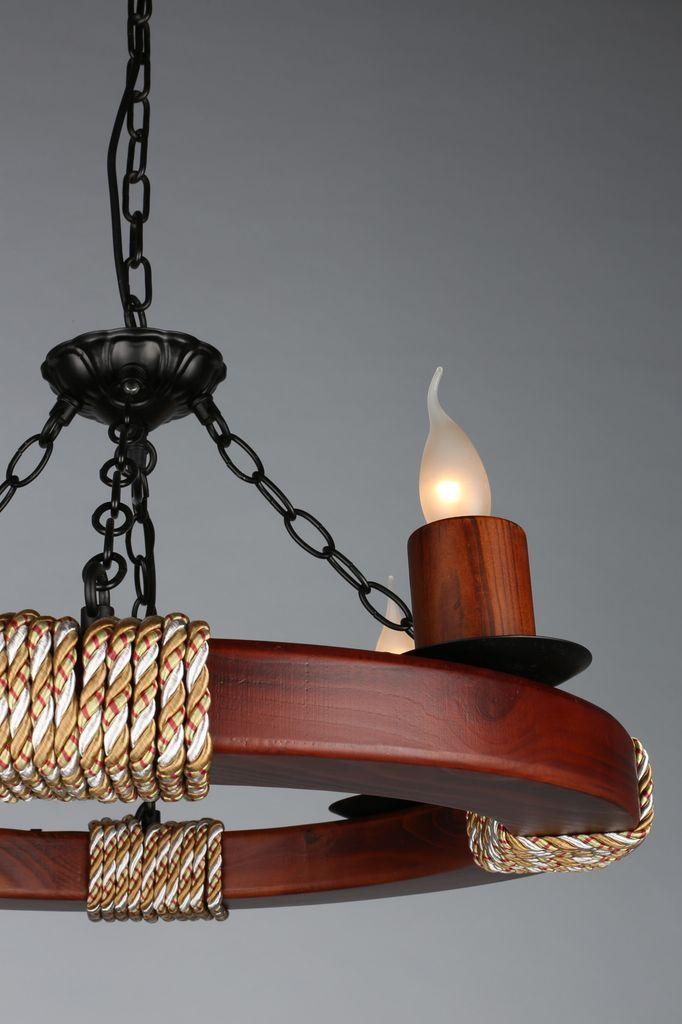 Подвесная люстра Omnilux OML-59303-04 OMNILUX ДИЗАЙНЕРСКИЕ 185516 Коричневый  - Вид №2