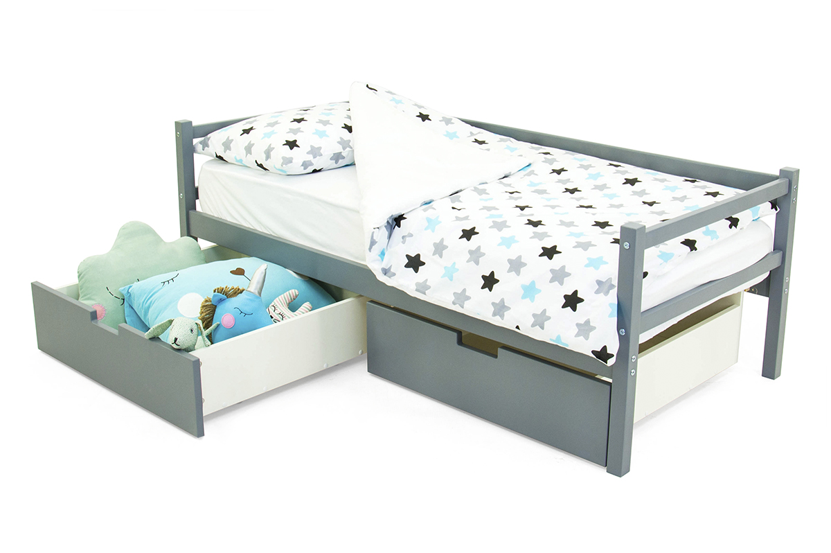 Детская кровать-тахта Svogen графит БЕЛЬМАРКО  326819 Серый Santreyd  - Вид №3