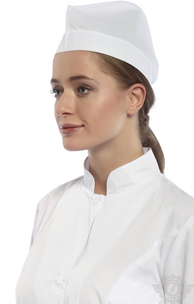 58761 Пилотка белая смесовая  Головные уборы  размер Спецодежда  - Вид №5