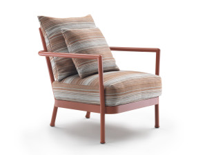 Алюминиевый и тканевый садовый стул