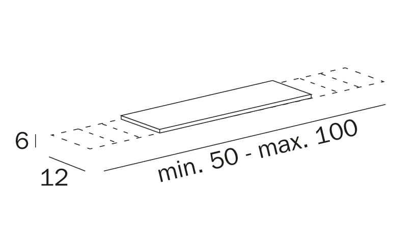Полка для ванной из закаленного стекла INDA® Mensola bagno ARCH-00128047 - Вид №2