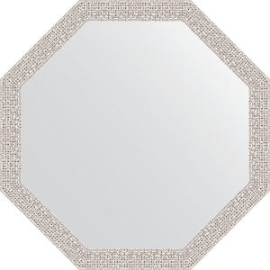 BY 3680 Зеркало в багетной раме - мозаика хром 46 mm EVOFORM Octagon