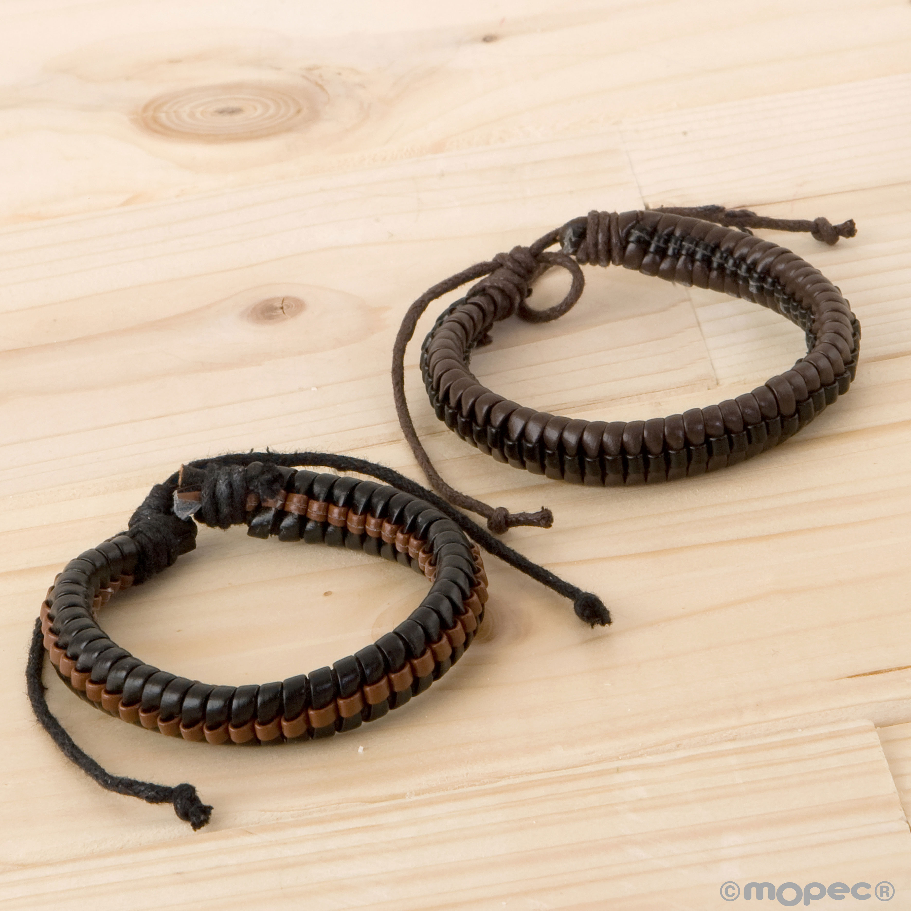 K213 Набор 2 браслета, двухцветная синия кожа Dekoraniaevents Bodas 