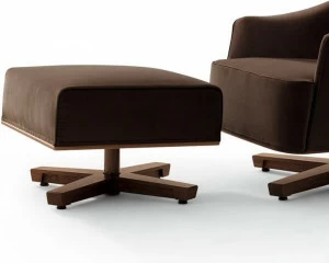 Giorgetti Подставка для ног из ткани с 4 спицами Mobius