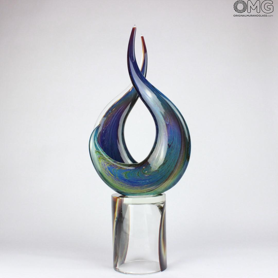 142 ORIGINALMURANOGLASS Скульптура Двойной завиток - автор Andrea Tagliapietra - муранское стекло OMG 30 см  - Вид №1