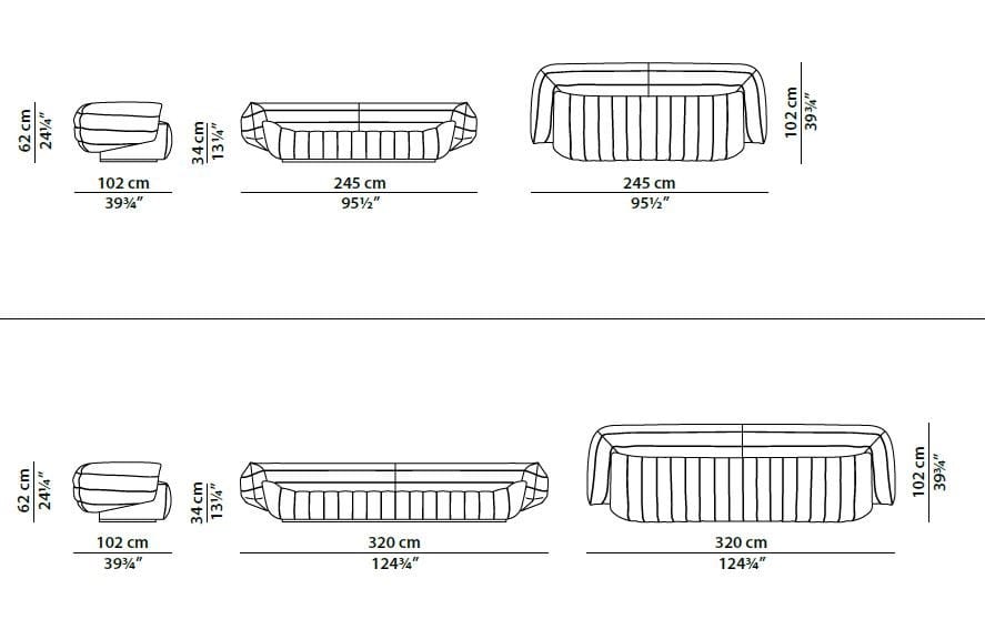 Кожаный диван Baxter Tactile ARCH-00086959 - Вид №12