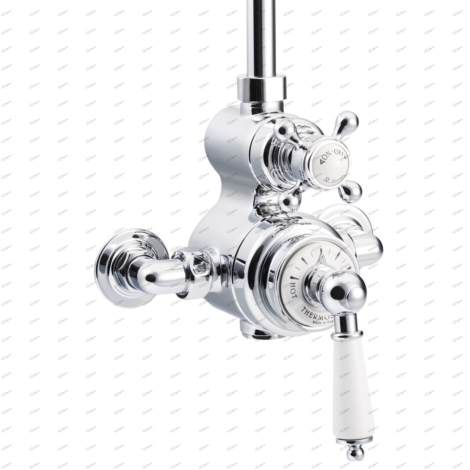 Traditional bathrooms Смеситель для душа термостат с фарфоровой ручкой ASCOT Tb740.614.nk 