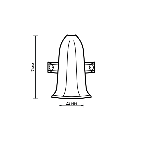 83411606 Угол для плинтуса наружный Дуб Хартли 70 мм 2 шт. STLM-0041168 ARTENS  - Вид №4
