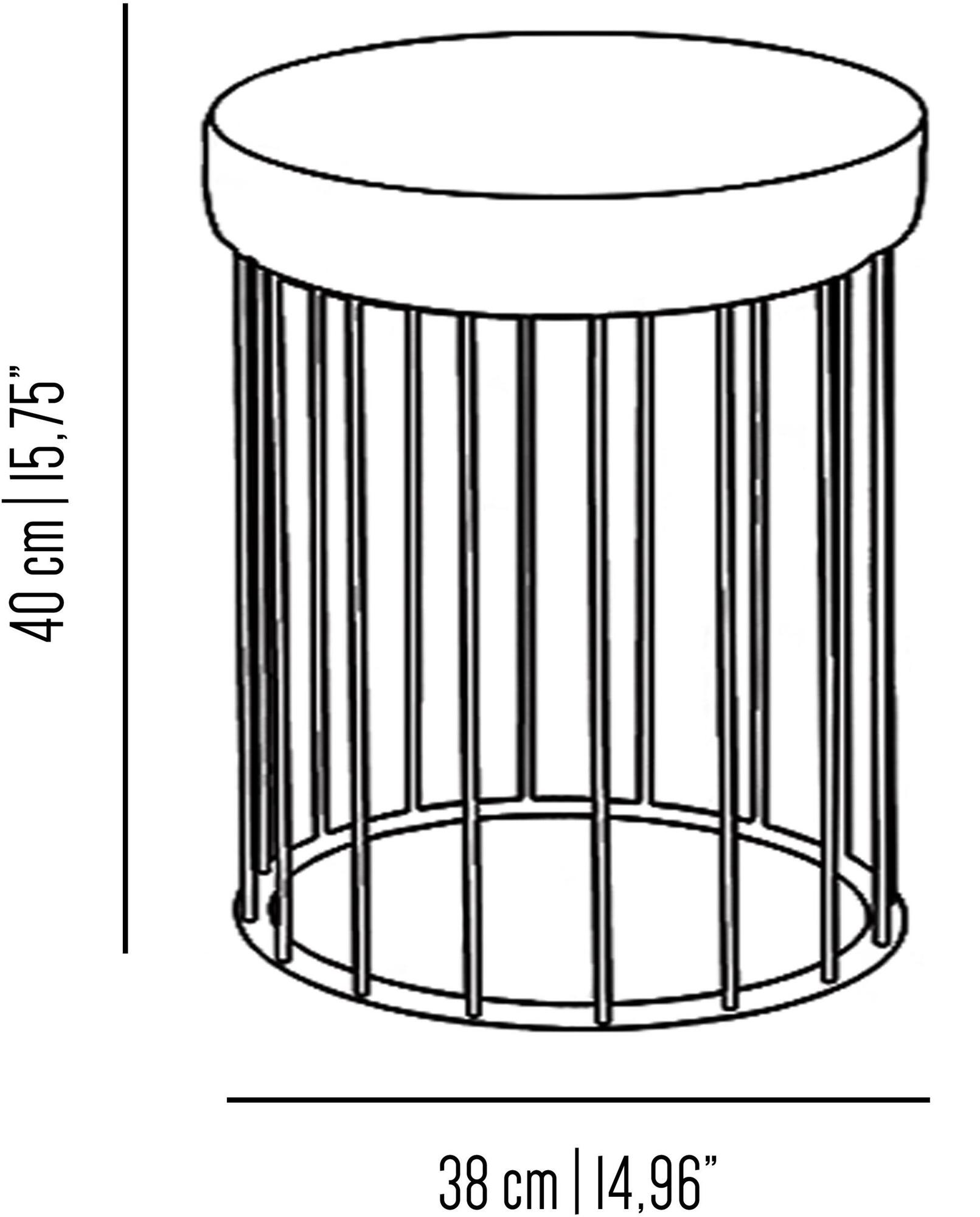 Il Bronzetto Пуф с мягкой подкладкой из латуни Cage Cag08 s_m_l - Вид №11