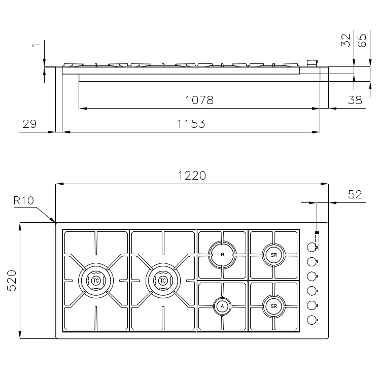 7273042 Варочная панель S4000 7273042 Fosterspa  - Вид №1