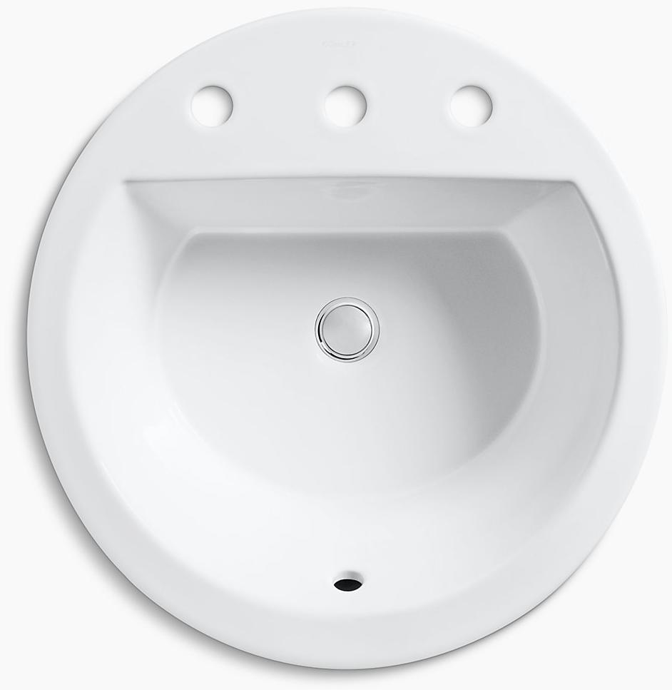 KOHLER Bryant Round Круглая встраиваемая раковина с 8 K-2714-8-NY  - Вид №2
