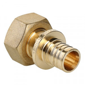 VTm.422.BG.002005 Фитинг аксиальный универсальный – фитинг надвижной с накидной гайкой Valtec 20 (2,8) мм х 3/4"