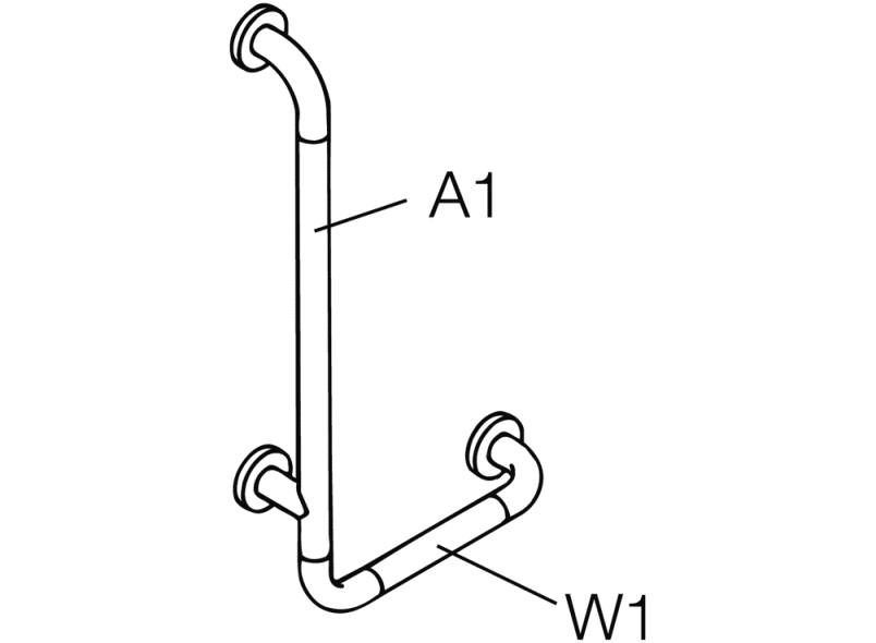 801.22D1S Угловая ручка, специальные длины HEWI HEWI active+  - Вид №2