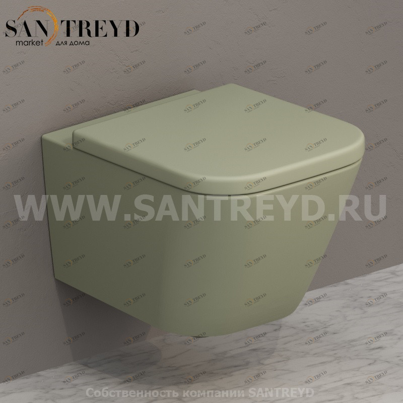 STS07LI Подвесной унитаз настенный Зеленый Ceramica Globo STONE Италия