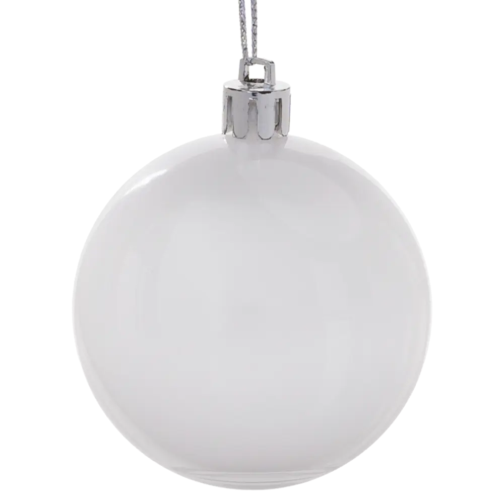 Набор елочных шаров KREAFORTA белые с блестками 18 шт, ø6 см 89420564 STLM-1580656 - Вид №6