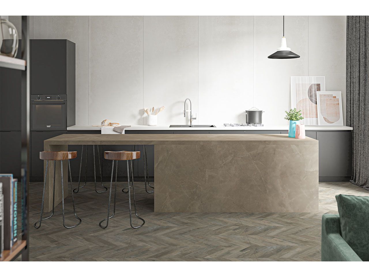 Мебель из керамогранита с мраморным эффектом Kaleseramik плиты ARCH-00100758 - Вид №2