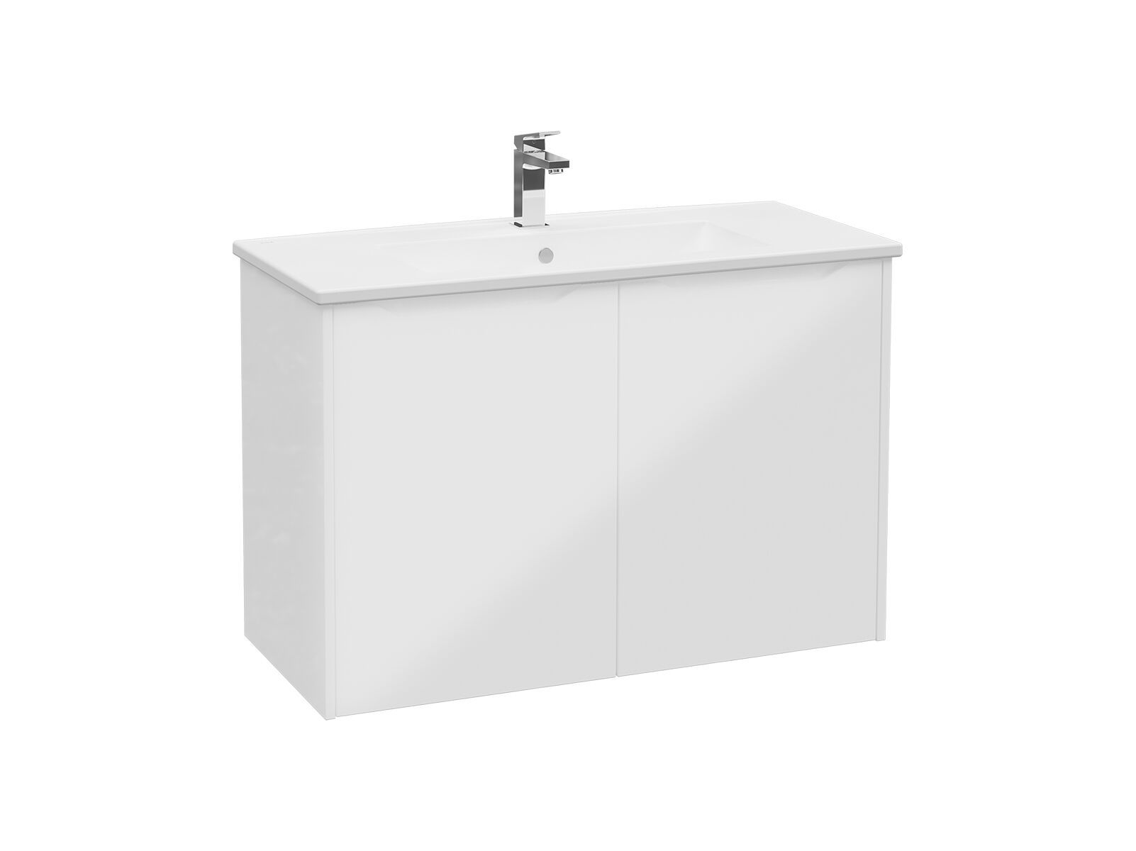 Подвесной шкаф для умывальника со встроенной раковиной VitrA Bathrooms Integra Square ARCH-00064763 - Вид №1