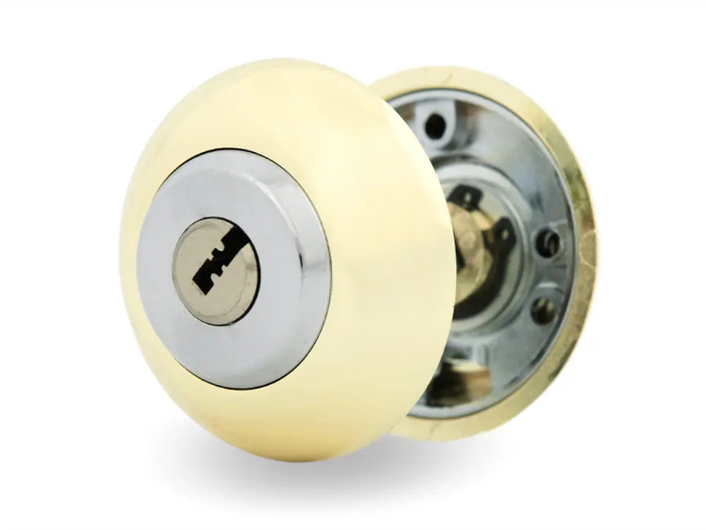 Фиксатор-ключ Palladium круглый золотой для межкомнатных дверей 89322440