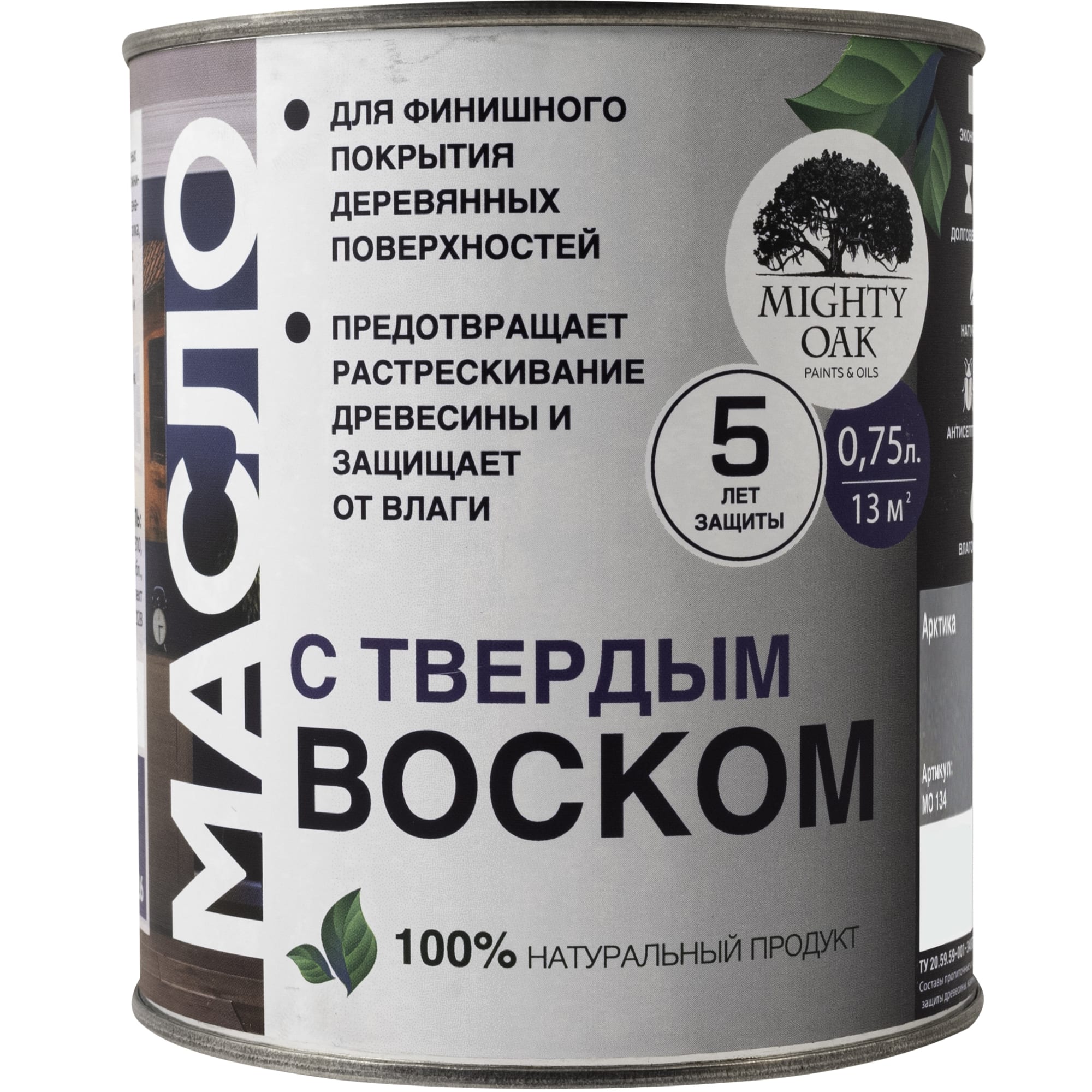 82767812 Масло с твердым воском Mighty Oak цвет арктик 750 мл Santreyd 