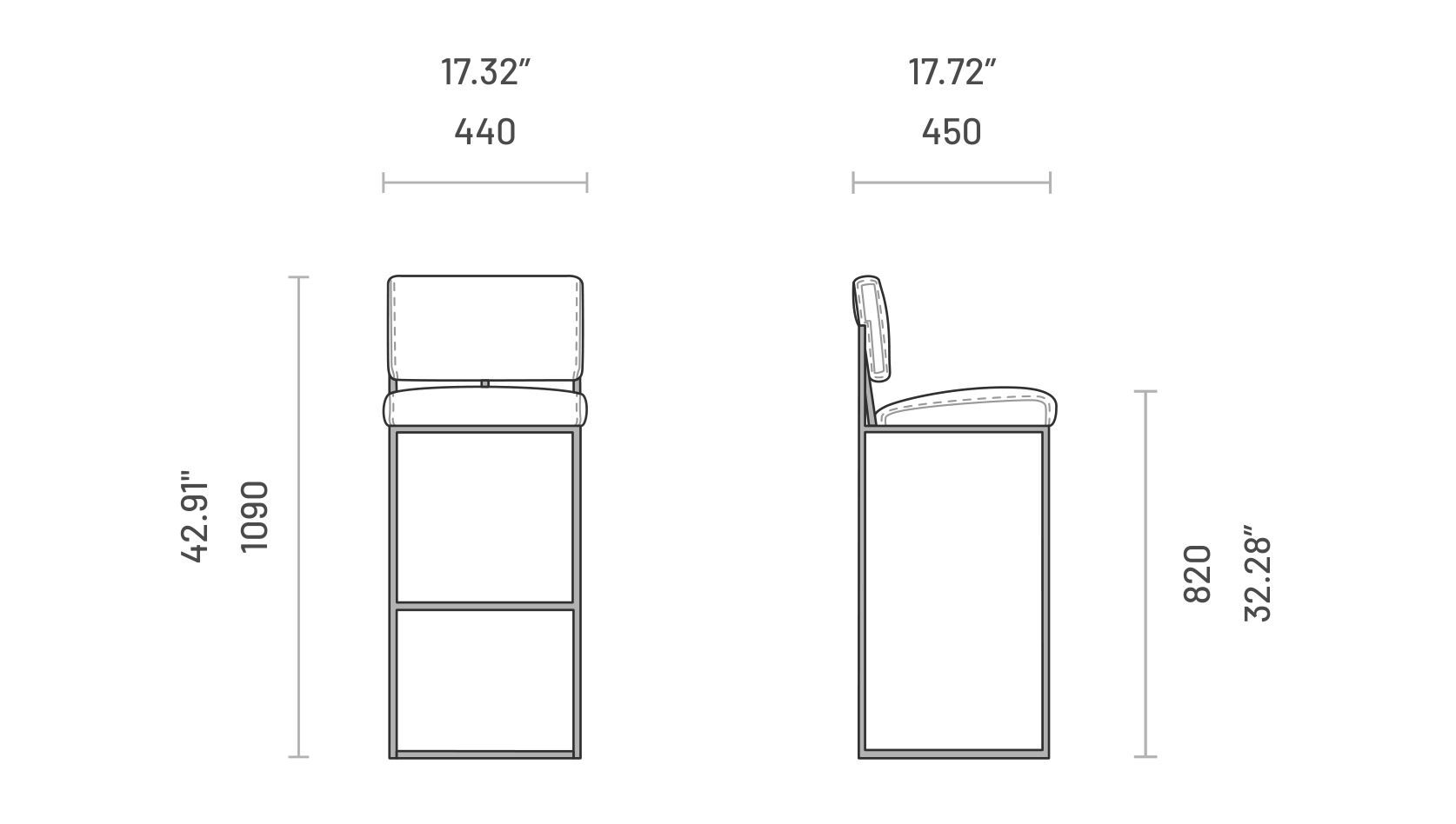 Барный стул со спинкой Domkapa Gram ARCH-00050729 - Вид №5