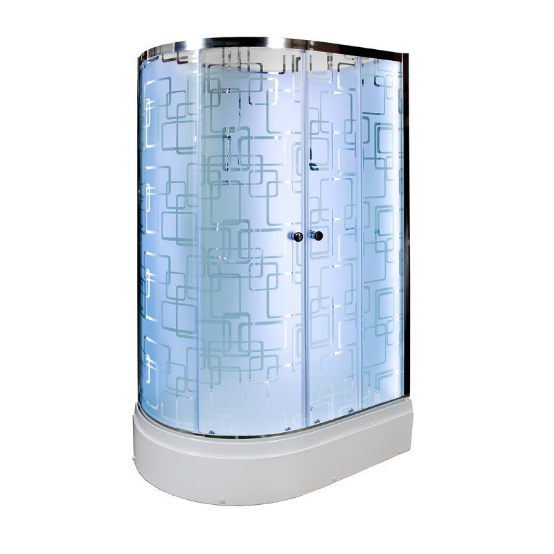 L 920 R N с гидромассажем Душевая кабина DETO Серия L ЕМ2712 R N LED с гм.