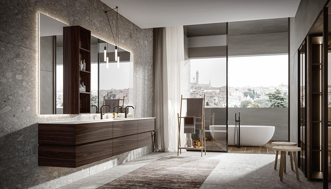 ED-ST24 Edone Ванны Ray Луч Ванна с переливом и сливом click-clack с крышкой из полированного хрома  - Вид №1