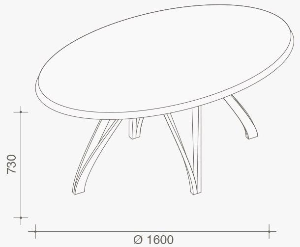 Lema Овальный деревянный стол sun-id-1373946 - Вид №3