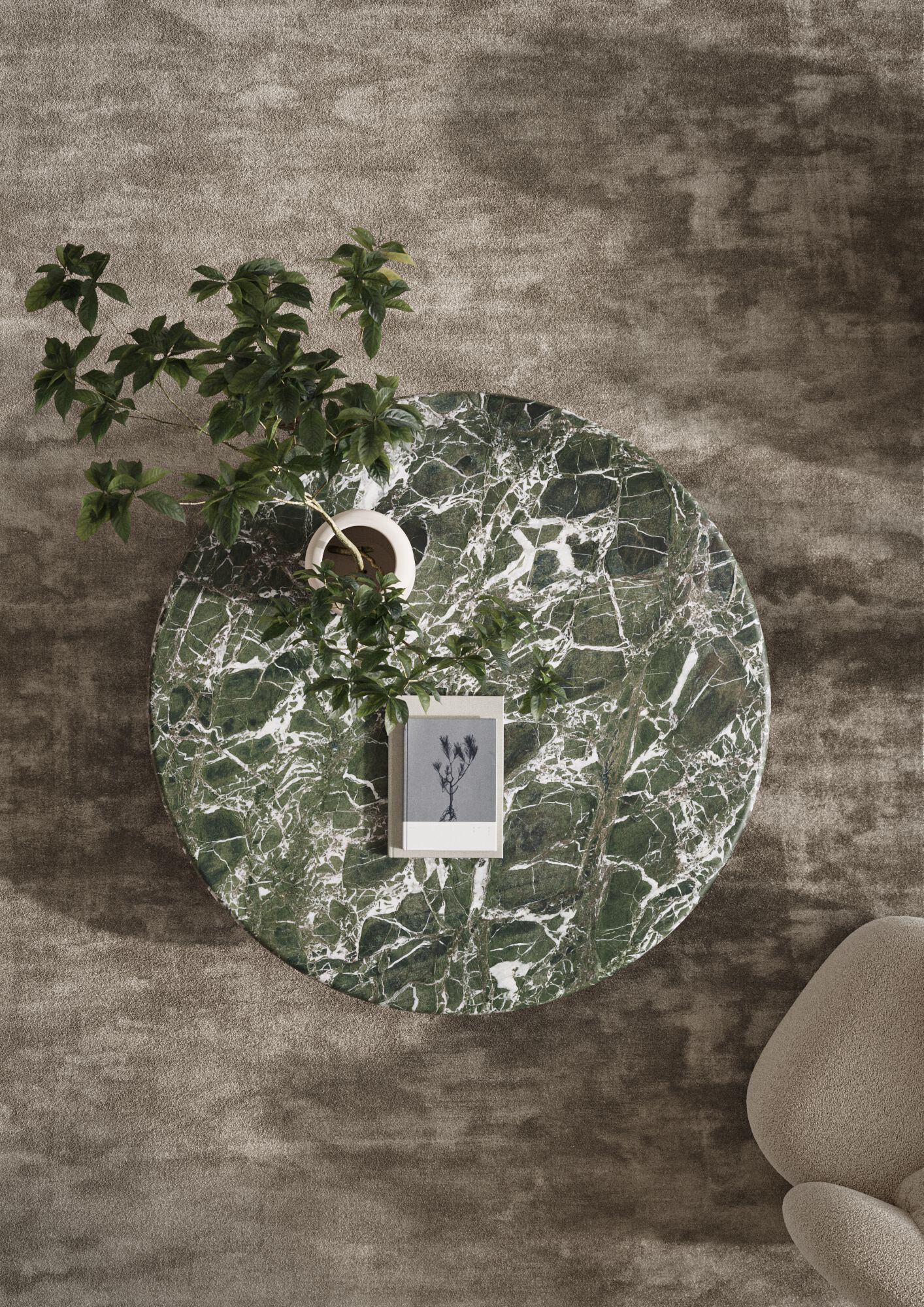 Круглый журнальный столик с мраморной столешницей PROF богиня ARCH-00064021 - Вид №2