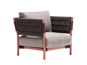 Тканевое садовое кресло с подлокотниками