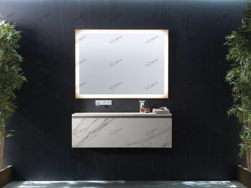 GAMADECOR Тумба под умывальник с зеркалом sun-id-1439704